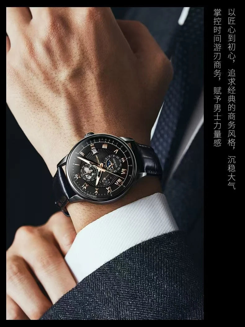 2026 Men Watch Fashion Top Luxury Sport Men's Wristwatch Waterproof Luminous Leather Date Quartz Watches Man clock