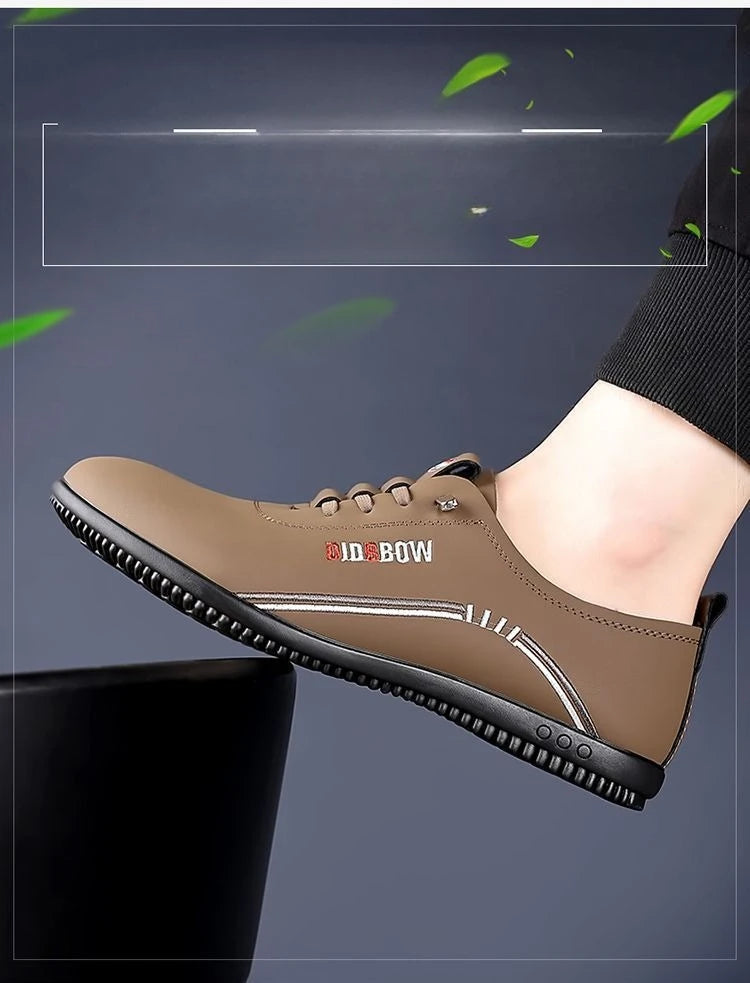 Leather Shoes for Men Fashion Soft Sole Men Loafers Comfortable Lightweight Walking Shoes Men Flats Moccasins Zapatillas Hombre