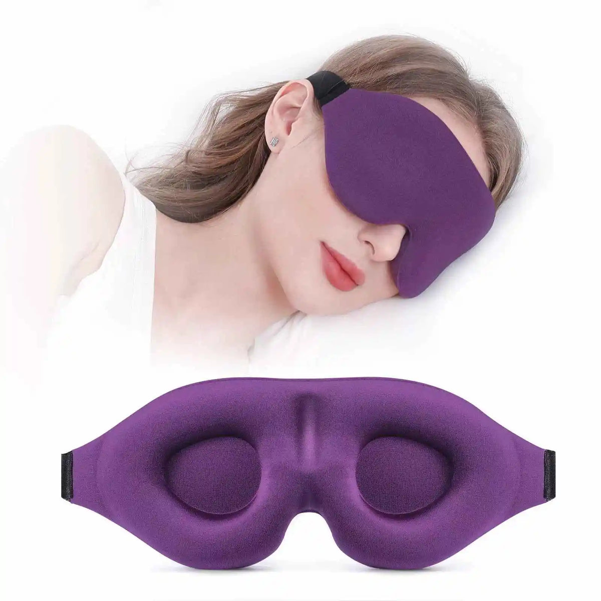 Eye Mask for Sleeping 3D Contoured Cup Blindfold Concave Molded Night Sleep Mask Block Out Light with Women Men