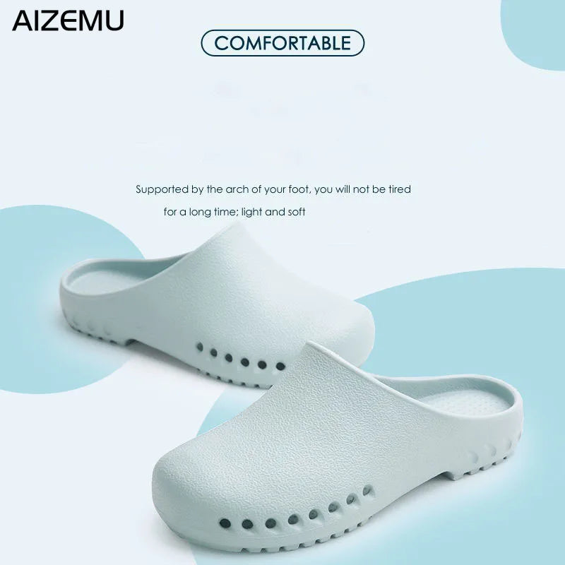 Nurse Shoes Woman Summer Clogs Surgical Shoes Non-slip Operating Room Slipper Lab Slipper Medical shoes for men Breathable