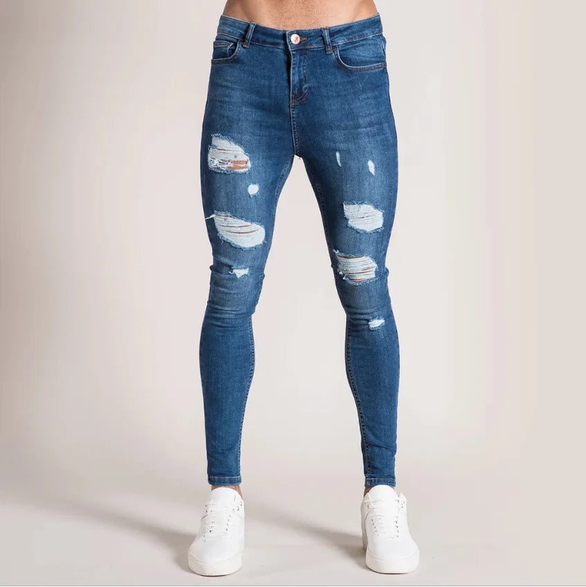 Men Pants Fashion Men Casual Pants Stretch Jeans Skinny Work Trousers Male Vintage Wash Plus Size Jean Slim Fit for Men Clothing