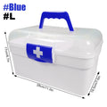 1PCS 2-Tier Medicine Organizer - Portable Medicine Cabinet with Handle, Empty First Aid Kit for Home