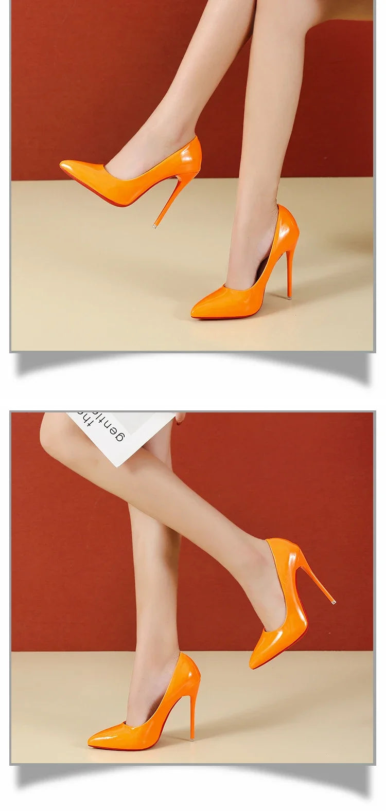 2024 Women Shoes Red High Heels Sexy Pointed Toe 12cm Pumps Wedding Dress Shoes Nude Black Color Red Rubber Bottom High Heels