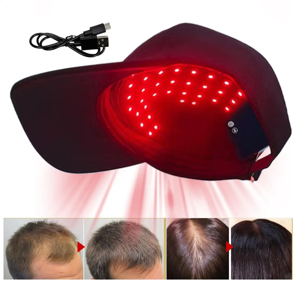 450nm/660nm Hair Growth Cap LED Care Soothing Thickening Hat Red Light Hair Cap for Women Men Hair Regrowth Loss Treatments