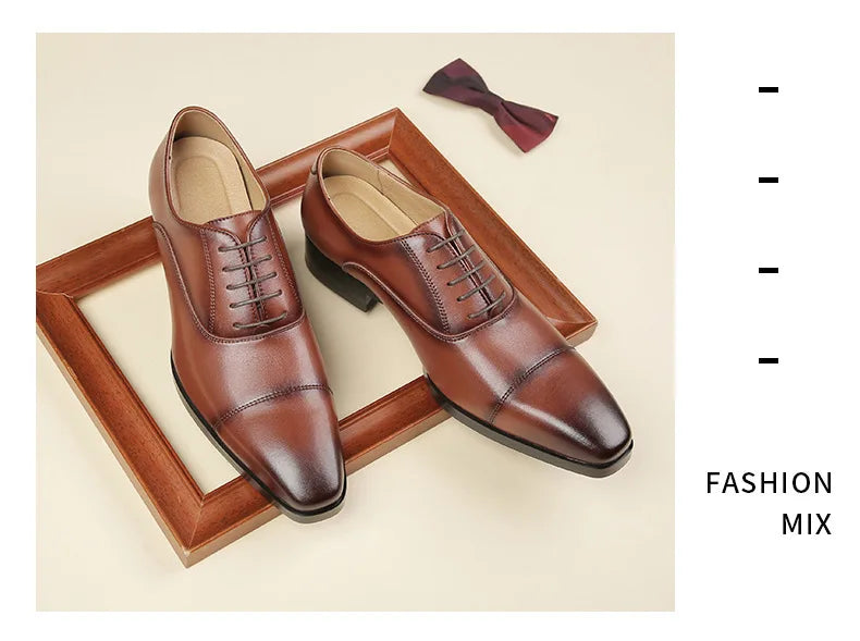Quality Mens Dress Shoes Black Formal Social Shoes Male Business Wedding Derby for Man Luxury Oxford Loafers Zapatos De Hombre