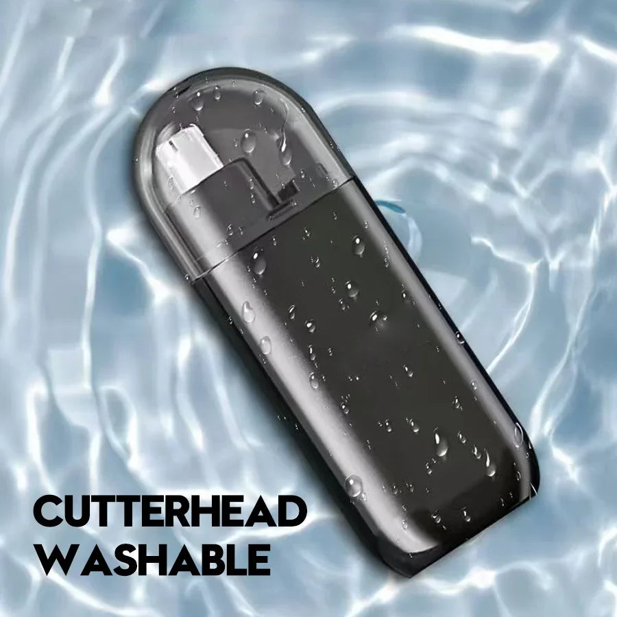 Rechargeable Nose/Ear Hair Trimmer for Men & Women - 2-in-1 Waterproof Dual Blade, Cordless Auto Groomer with USB Charging