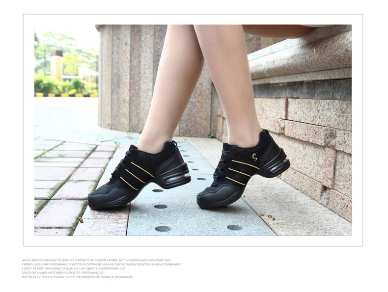 Dancing Shoes For Women Sports Feature Modern Jazz Dance Shoes Soft Outsole Breath Dance Shoes Female Waltz Sneakers Wholesale