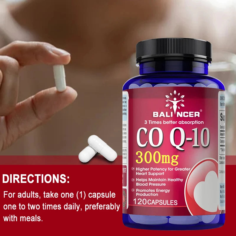 Co Q10 300 Mg Capsules - Supports Cardiovascular & Nervous System Health