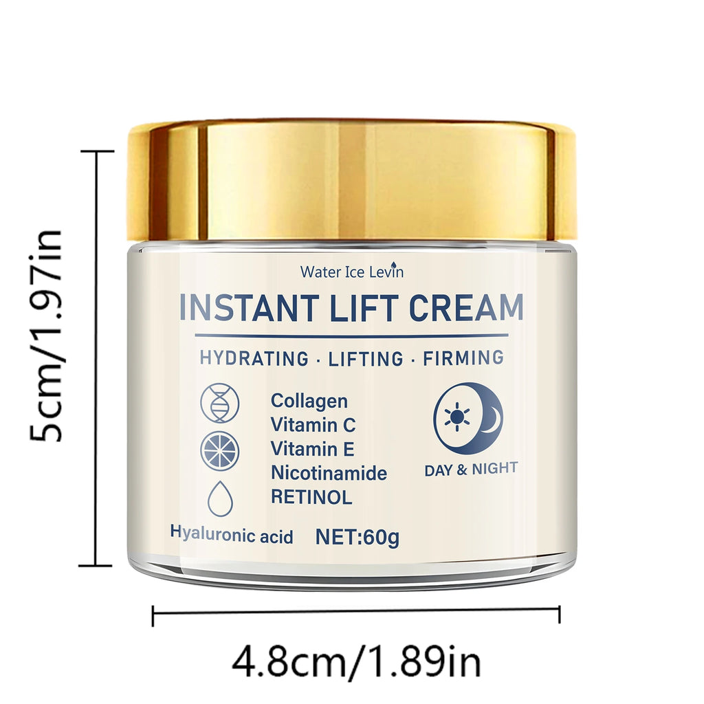 Facial Firming and Lifting Cream - Rich in Hyaluronic Acid and Retinol, Tightens and Lifts the Skin, Moisturizes the Skin, Suitable for All Skin Types, Daily Skincare Product