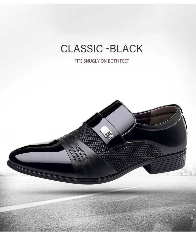 Men's Luxury Lacquer Wedding Shoes Pointed Toe Dress Shoes for Men Classic Business Men Leather Shoe Social Shoes Male Big Size