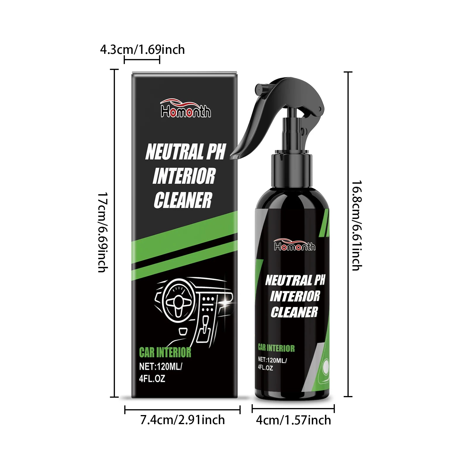 Car Interior Cleaner Agent Ceiling Cleaner Leather Flannel Woven Fabric Water Free Multipurpose Auto Dash Cleaning Tool