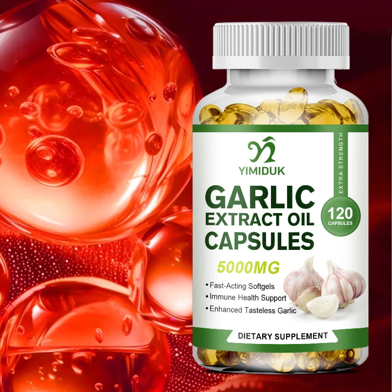 Organic Garlic Oil Extract Capsules Immunity Improves Cardiovascular Function Support Increase Glutathione Level Cellular Detox