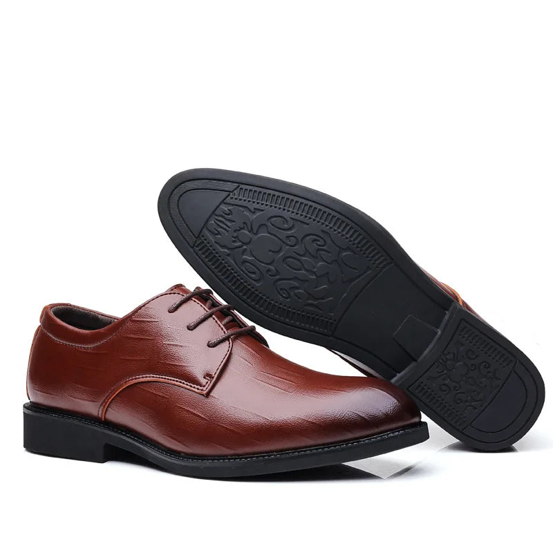 2026 New Mens Leather Dress Shoes Men's Formal Social Male Shoe Casual Business Pointed Toe Luxury Party Designer Shoes for Men