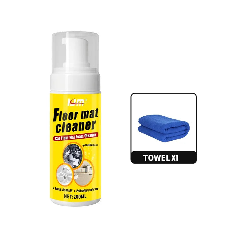 Foam Cleaning Spray (Multi-Purpose): Car Carpets/Plastic/Seats Clean,Stain Remover + Shine,Quick/Easy,Portable,Home/Car Solution
