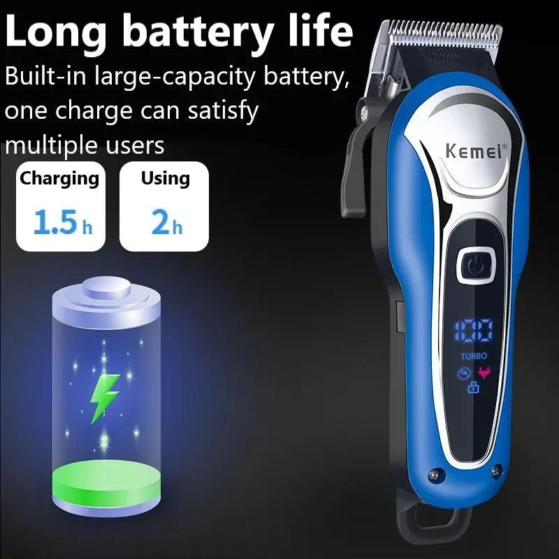 Kemei Hair Clipper KM-1995 Professional Hair Clipper Men's Electric Beard Knife Hair Clipper Hair Clipper Cordless Wired Trimmer