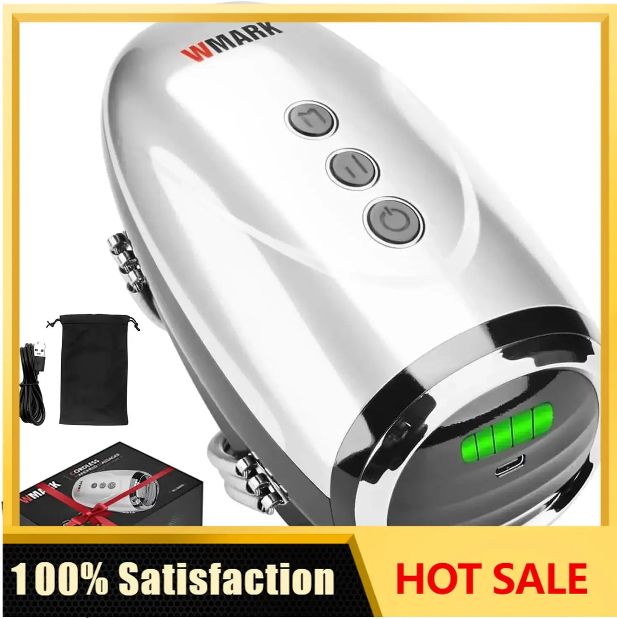Professional Haircut Massager/Cordless Handheld Massager, Vibration Neck/Legs/Hands/face Massager, 2 Massage nodes 2600AMH
