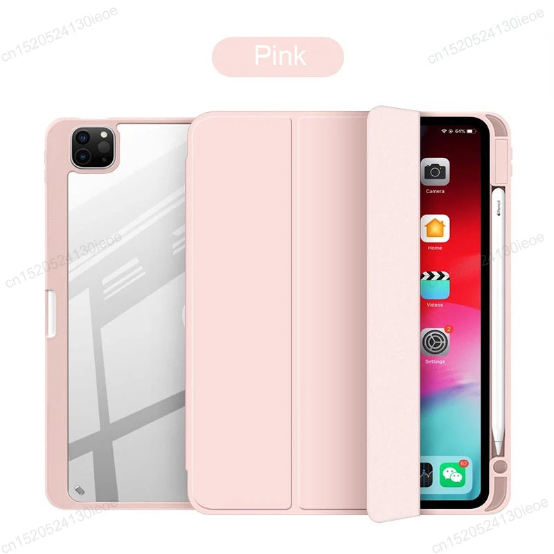 For iPad Pro 11 12.9 Case 2022 2021 2020  Tabet Cover for iPad Pro 11 Air 4 5 10.9 10 10th Generatuon Mini 6 Pencil Holder Cases