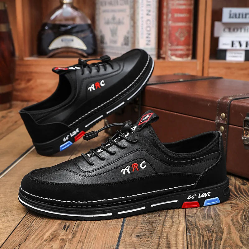 High-quality Men Shoes Breathable Leather Casual Shoe Fashion Business Soft Bottom Shoes for Men Large Size39-48Zapatos Casuales
