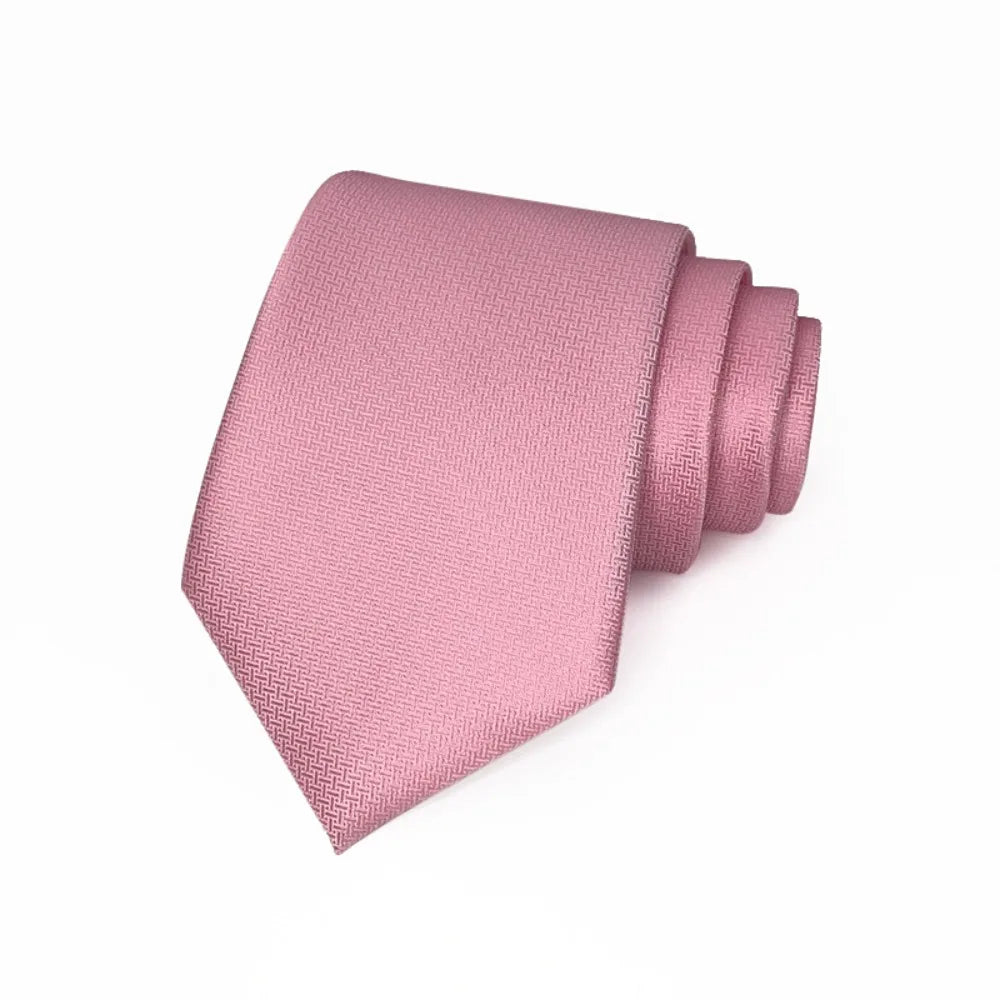 8cm Width Striped Neck Ties Solid Color Trendy Gentlemen Mens Necktie Black Gray Elegant Men's Wedding Tie Clothing Accessories