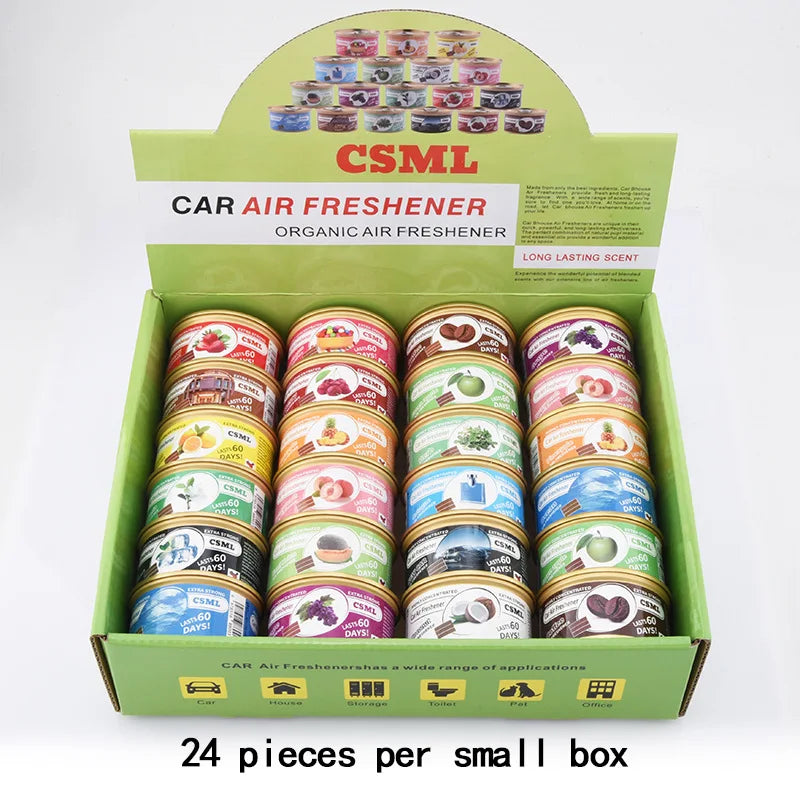 Car air fresh, solid aromatherapy, no additives, canned, essential for eliminating  odors, long-lasting fragrance, household use