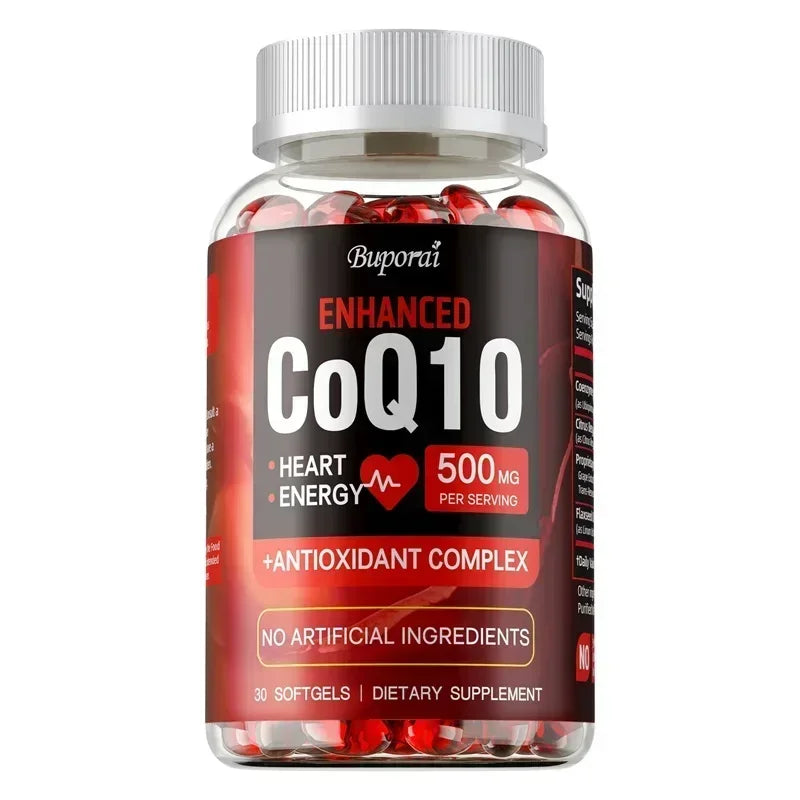 High Absorption CoQ10 Capsules - Supports Heart Health, Provides Energy, Antioxidant