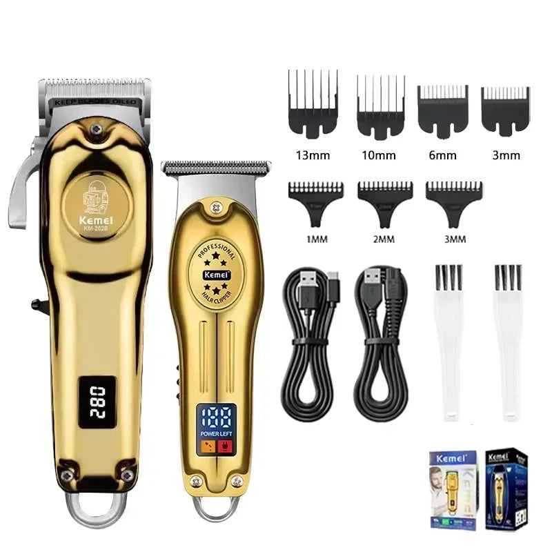 Kemei Hair Clippers Beard Clipper Rechargeable Men's Shaver Electric Hair Trimmer Kit Men KM-2628 KM-678 KM-2024 Hair Clipper