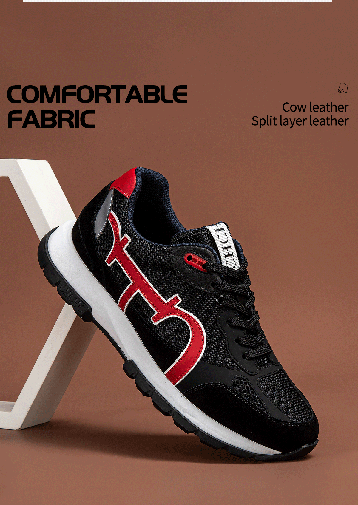 Men's sneakers Size 40-48 Patent Balance Technology Casual Shoes Black Massage Sole Breathable Comfort Anti-Odor Men's Shoes