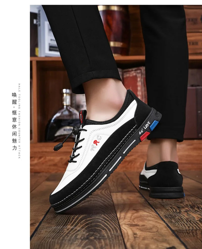 High-quality Men Shoes Breathable Leather Casual Shoe Fashion Business Soft Bottom Shoes for Men Large Size39-48Zapatos Casuales