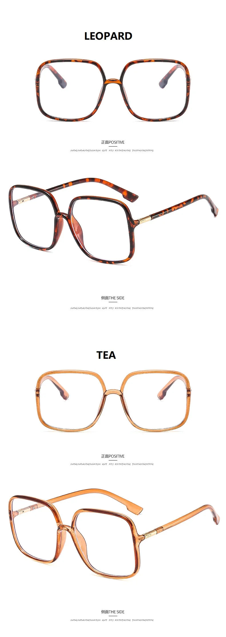 Optical Transparent Women Glasses Frame Large Size Ultralight TR90 Plastic Eyewear Men Big Myopia Spectacles Frames Square Fram