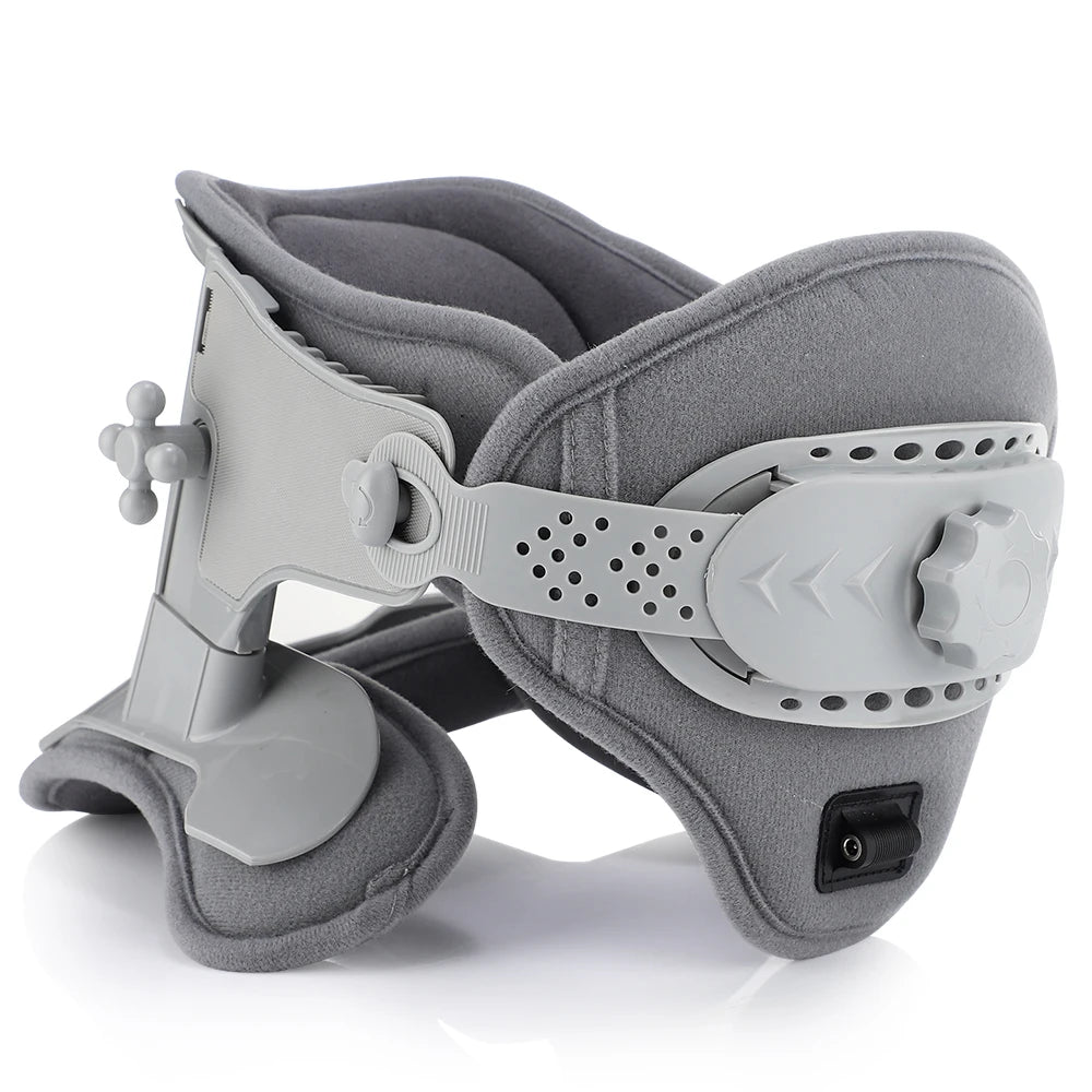Medical Neck Traction Device Heating Cervical Collar Correction Kit Ergonomic Neck Retractor Cervical Collar Stretcher for Adult