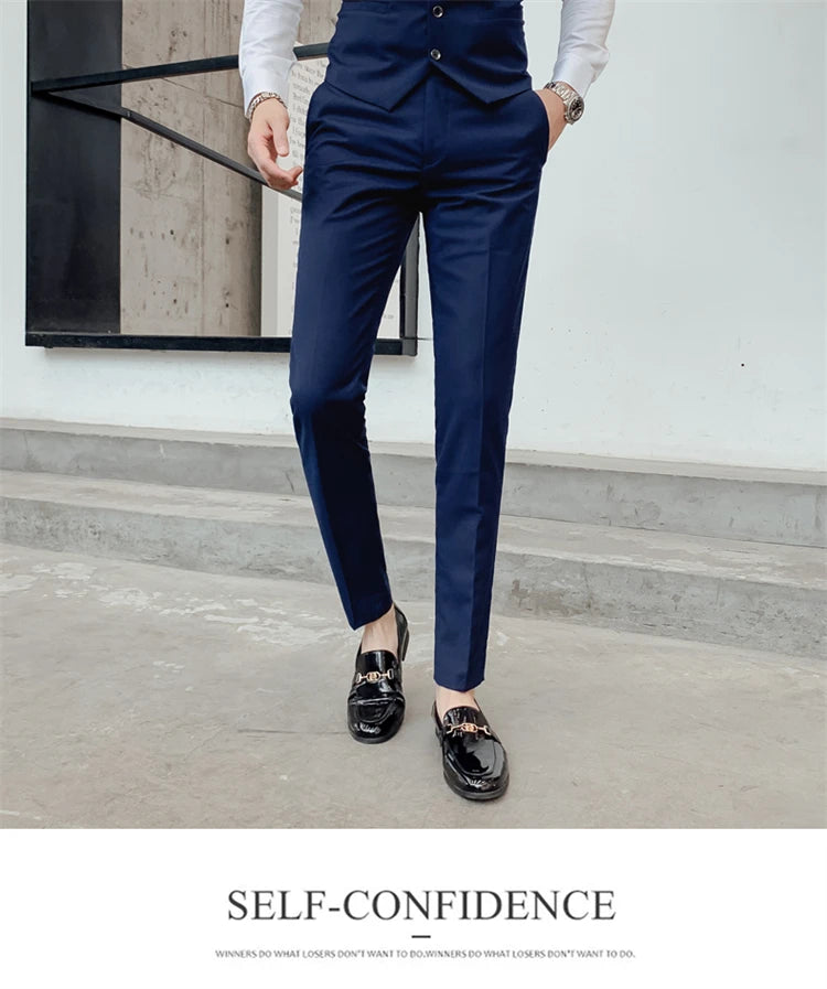 Suits for Men - 3 Pieces - New Fabrics - Fashionable Business Gentleman - Slim Fit - Wedding  Professional Business Formal Dress