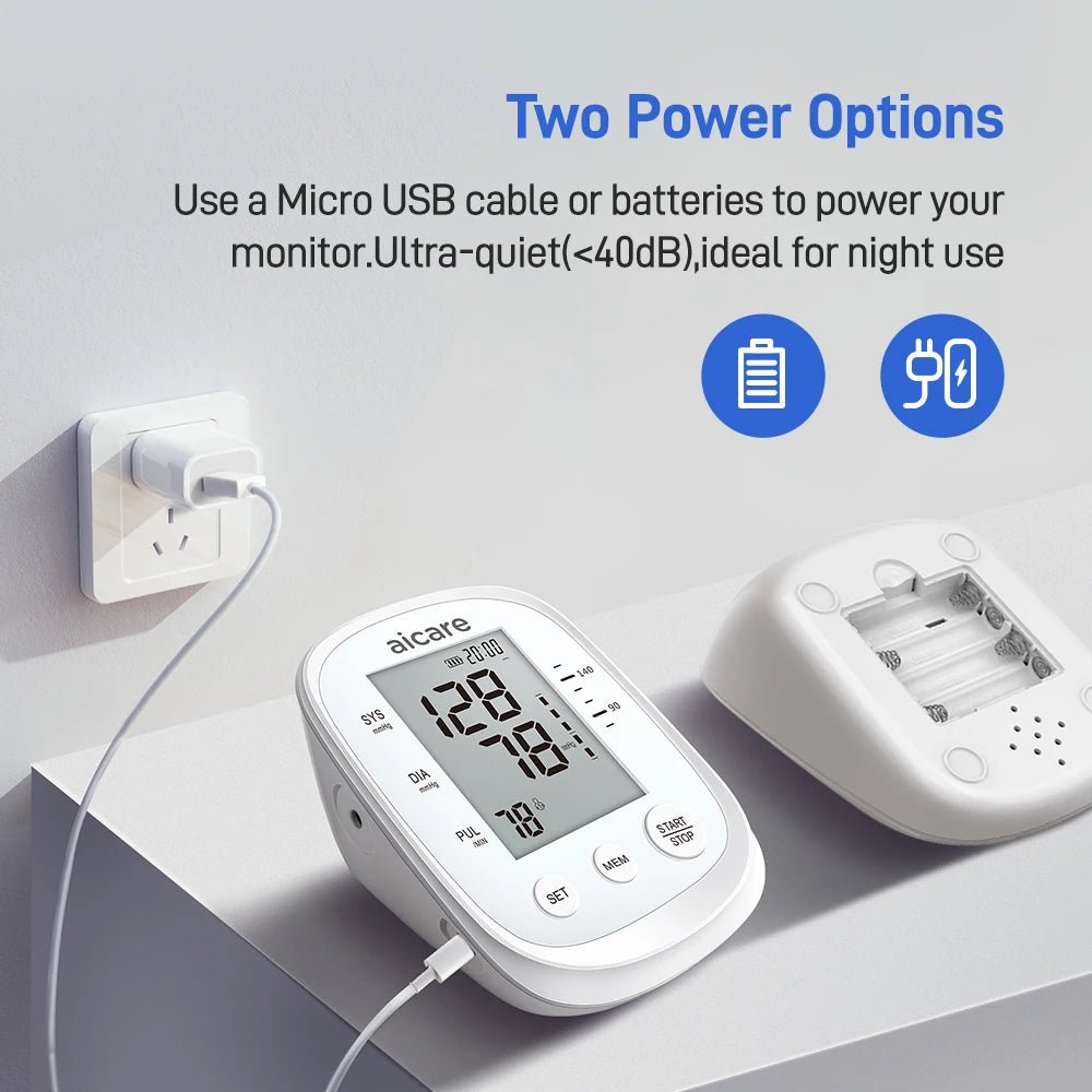 Automatic Digital Blood Pressure Monitor Medical Upper Arm 22-42cm Large Cuff Blood Pressure Meter for Home Use Health Care
