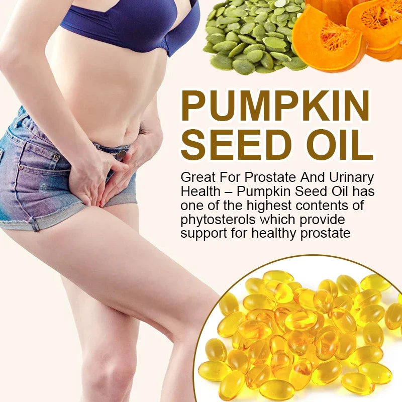 Best Pumpkin Seed Oil 3000mg Capsules, Support Heart Health, Cholesterol Support & Antioxidant Benefits, Overall Vitality, Vegan