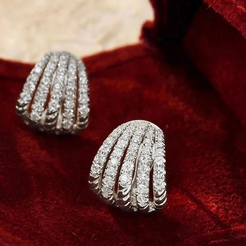 Huitan Trendy Claws Design Hoop Earrings for Women Silver Color/Gold Color Statement Female Ear Earrings Luxury Wedding Jewelry