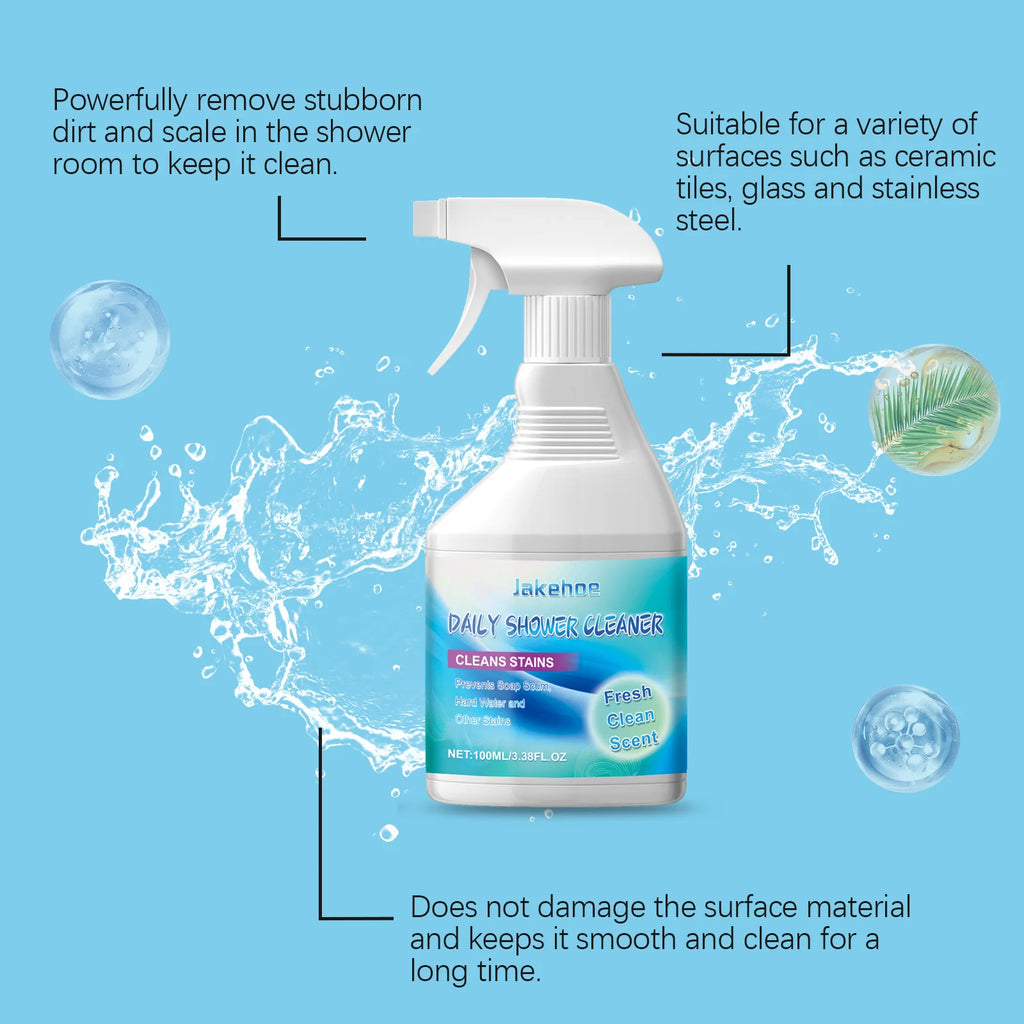 Bathrooms Cleaning Agent Strongly Removing Stubborn Stains Limescale Restore Shines No Residual Refresh Air Daily Shower Cleaner