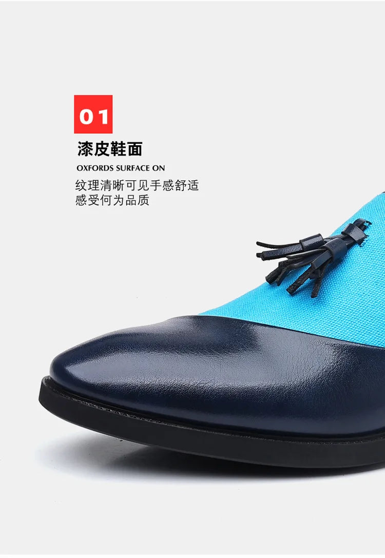 Mens Dress Shoes 2026 New Casual Leather Shoes Men Business Dress Leather Shoes Trend Versatile  Loafers  Pointed Toe Slip-On
