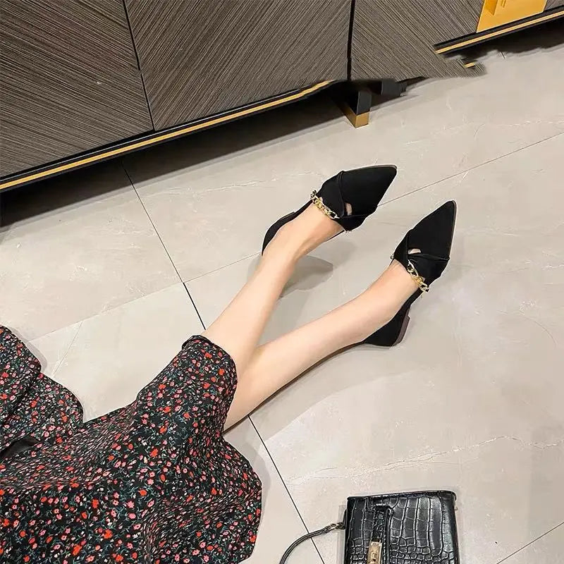 Women's Shoes Flats Office Pointed Toe Luxury Casual Shoes 2025 Flat Anti Slip Lightweight Women's Elegant Dress Banquet Shoes