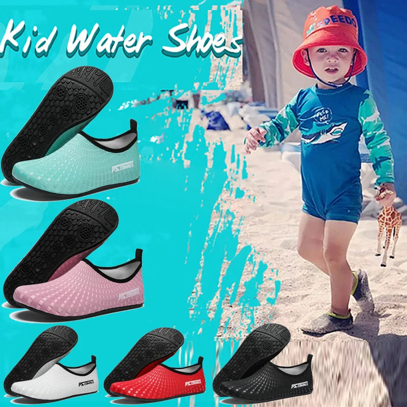 Quick Dry Water Shoes Rubber Sole Diving Shoes Unisex Beach Swimming Diving Socks Non-Slip Seaside Surfing Adult Kids Socks