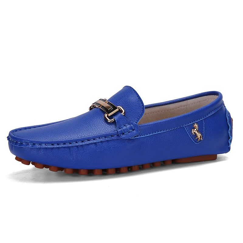 YRZL Shoes Men Handmade PU Leather Loafer Casual Driving Flats Slip-on Shoes Luxury Comfy Moccasins White Loafers Shoes for Men