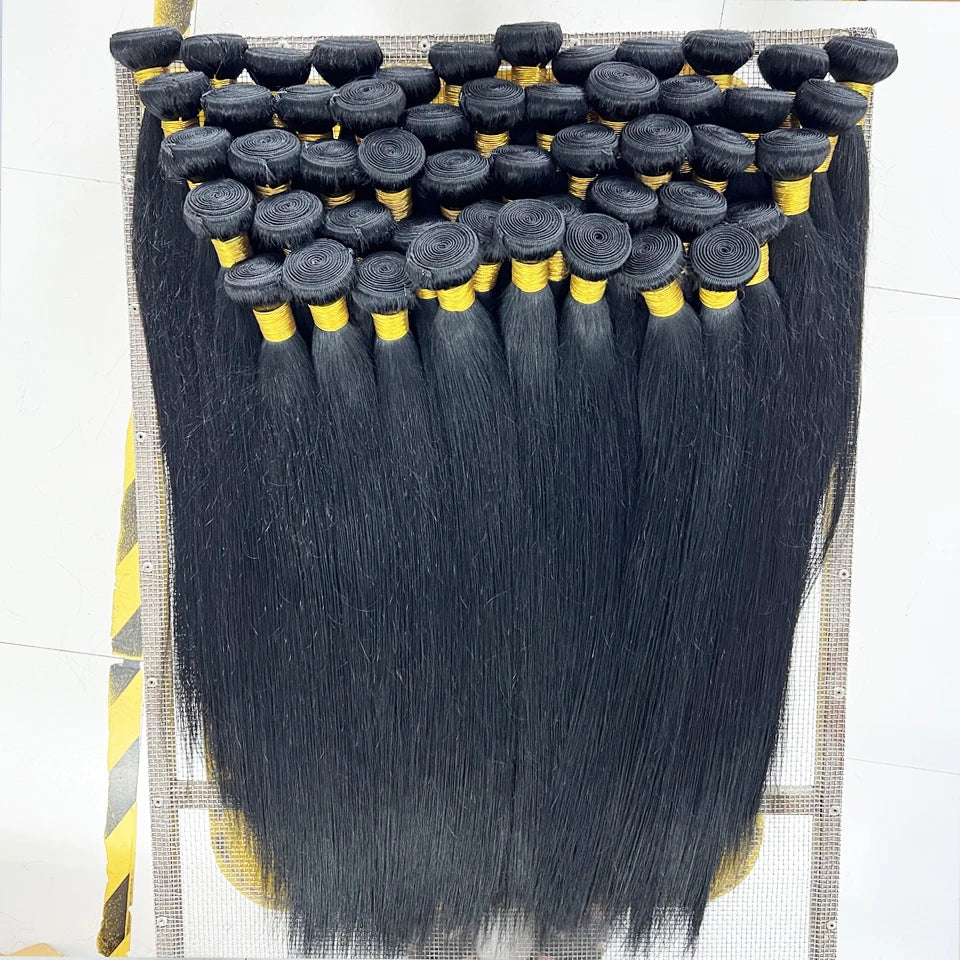 Straight Human Hair Bundles 100% Human Hair 32 40 Inch Bundles Human Hair Extensions Burmese Raw Human Hair 1/2/3/4 Bundles