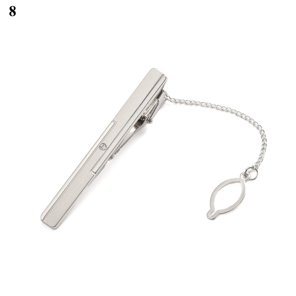 New Tie Clip Fashion Style 1PC Necktie Men Metal Simple Bar Clasp Practical Bowtie Clasp Tie Pin For Mens Gift Accessories