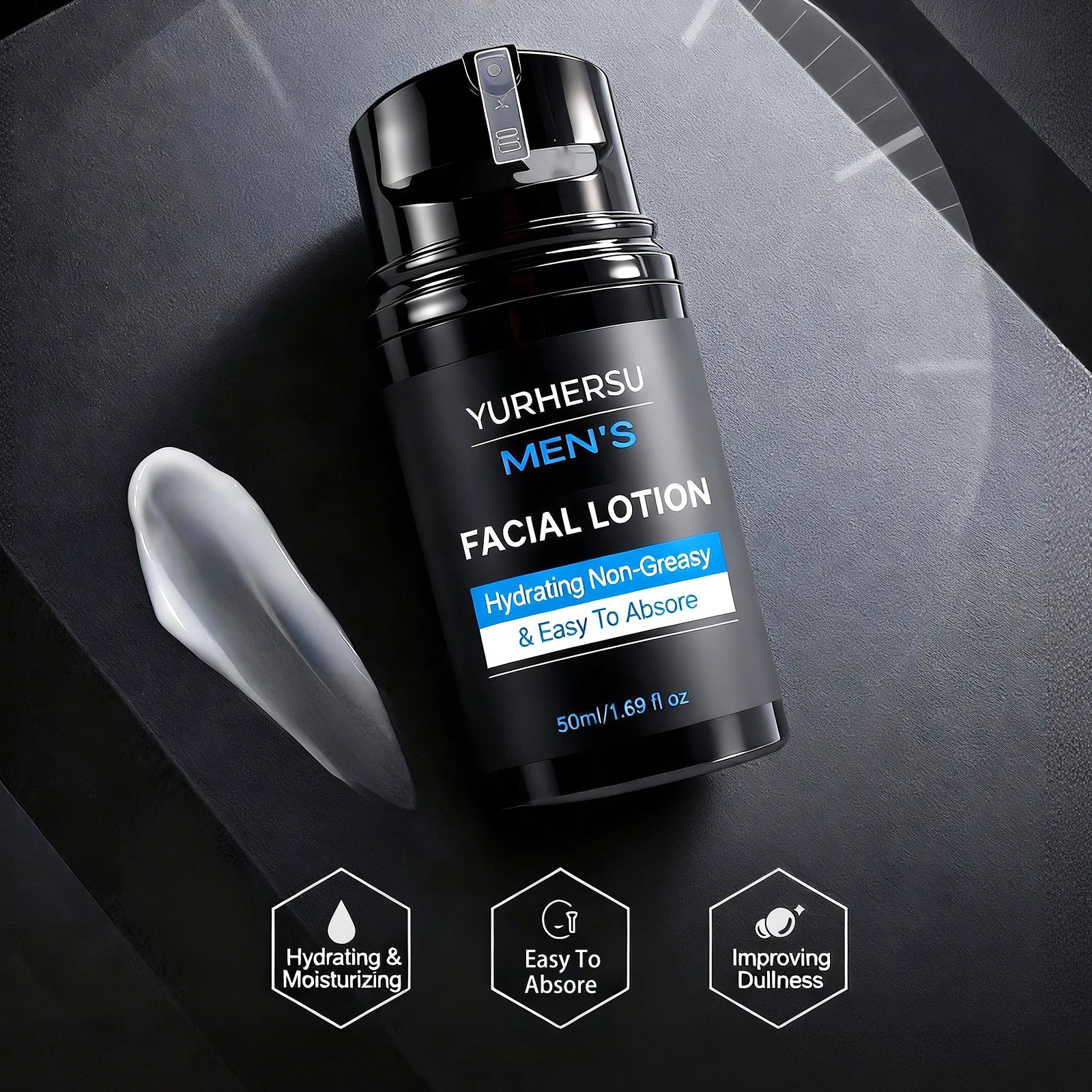 Men's Moisturizing Lotion Face & Body Hydration Daily Skin Care 50ml