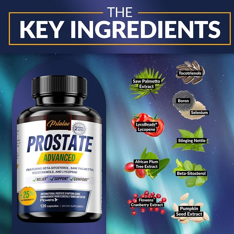 Prostate Health Supplement - Natural Saw Palmetto Extract, Supports Prostate and Hair Health,Improves Immunity