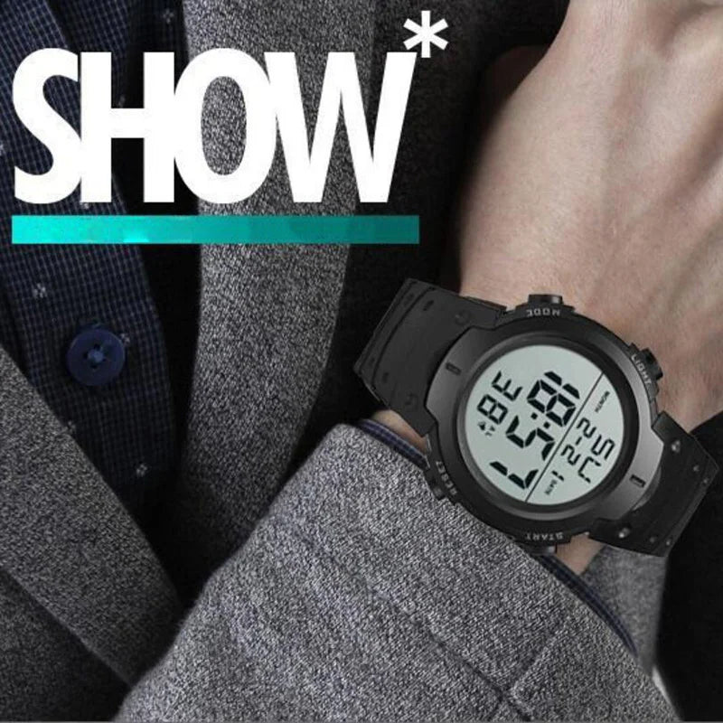 Men Electronic Watch Sports Watches For Men Waterproof Luminous Multifunction Outdoor Fitness Large Screen Electronic Wristwatch