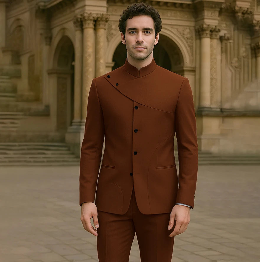 Charming Men's Suits Customized High Fashion Single-breasted Two Pieces (Jacket+Pants) Male Smart Casual Simple Straight Set