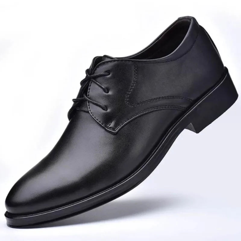Men's Shoes Black Leather Formal Shoes for Men Oxfords Male Wedding Party Office Business Shoe Man Zapatos De Hombre Plus Size