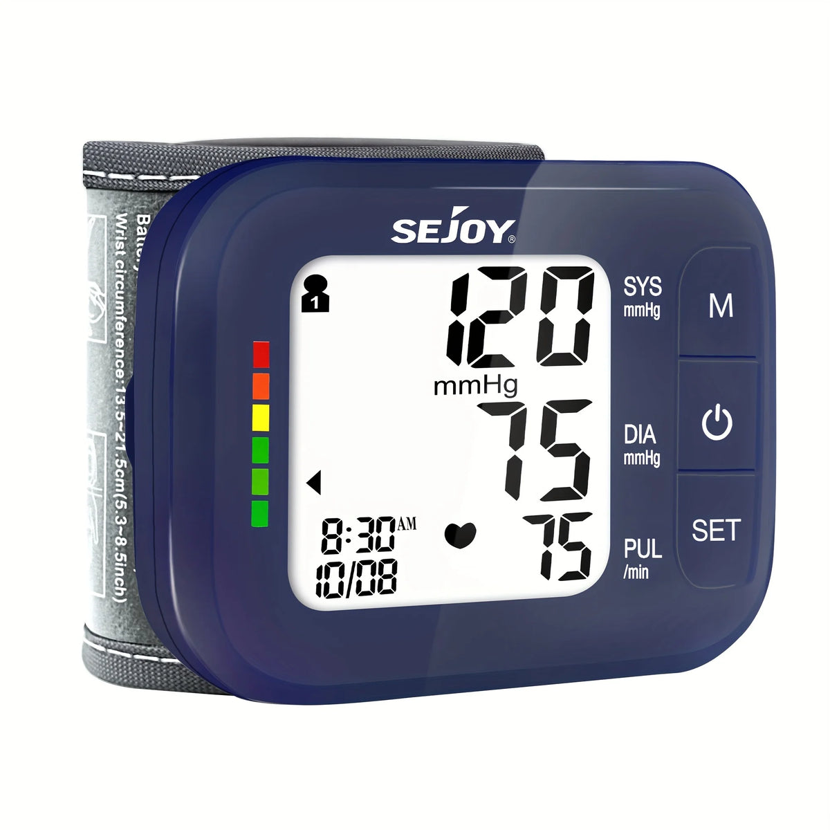 SEJOY Blood Pressure Machine Wrist Blood Pressure Cuff Wrist BP Monitor Wrist Cuff Automatic Monitor with Heartbeat Detection