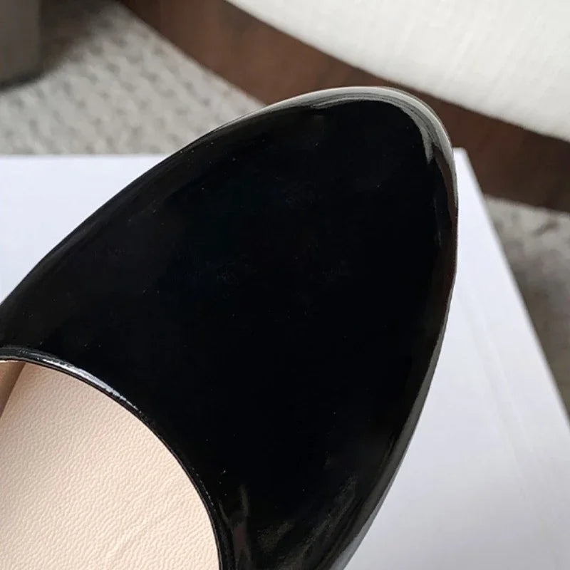 Women's Formal Uniform Shoes Spring Autumn Black Versatile Flat Shoes Women Causal Loafers Non-slip Ladies Ballet Leather Shoes