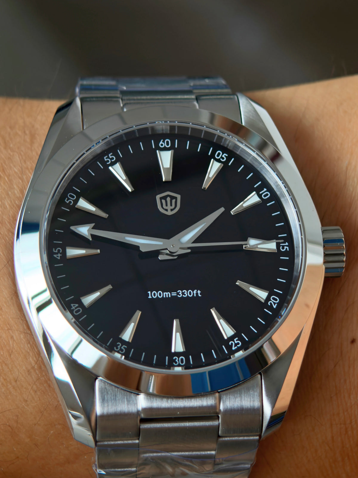 Watchdives WD0006 Watch VH31 Sweep Second Movement Domed Sapphire Crystal BGW9 Luminous 10Bar Waterproof 38mm Vintage Watches