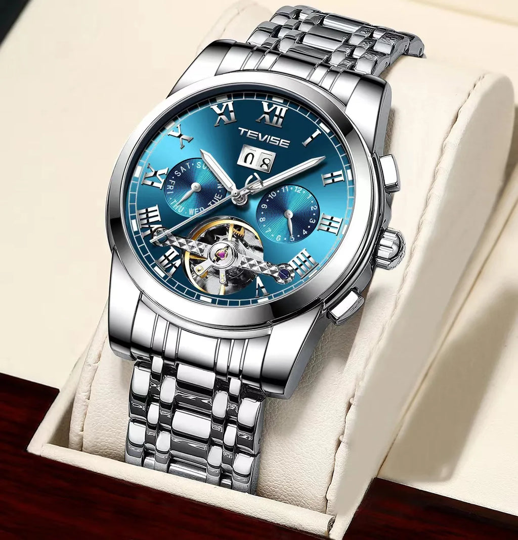 TEVISE Mechanical Watch for Man Top Brand Luxury Watch Stainles Steel Business Waterproof  Luminous Wristwatch